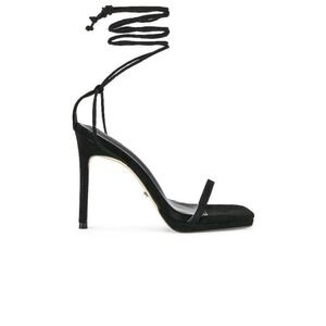 Tony Bianco Fleur Sandals Ankle Wrap Tie Closure Black Women's Size 6.5 NWT